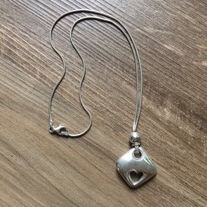 .925 Sterling Silver Heart Necklace